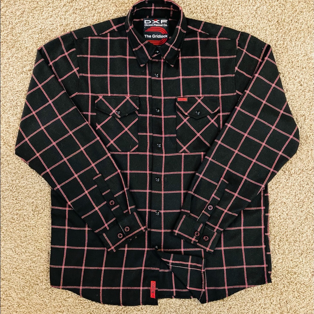 🛠DIXXON “The Gridlock” Flannel Mens Large Prepleat
